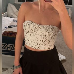 Bec + Bridge Bandeau Polka dot top